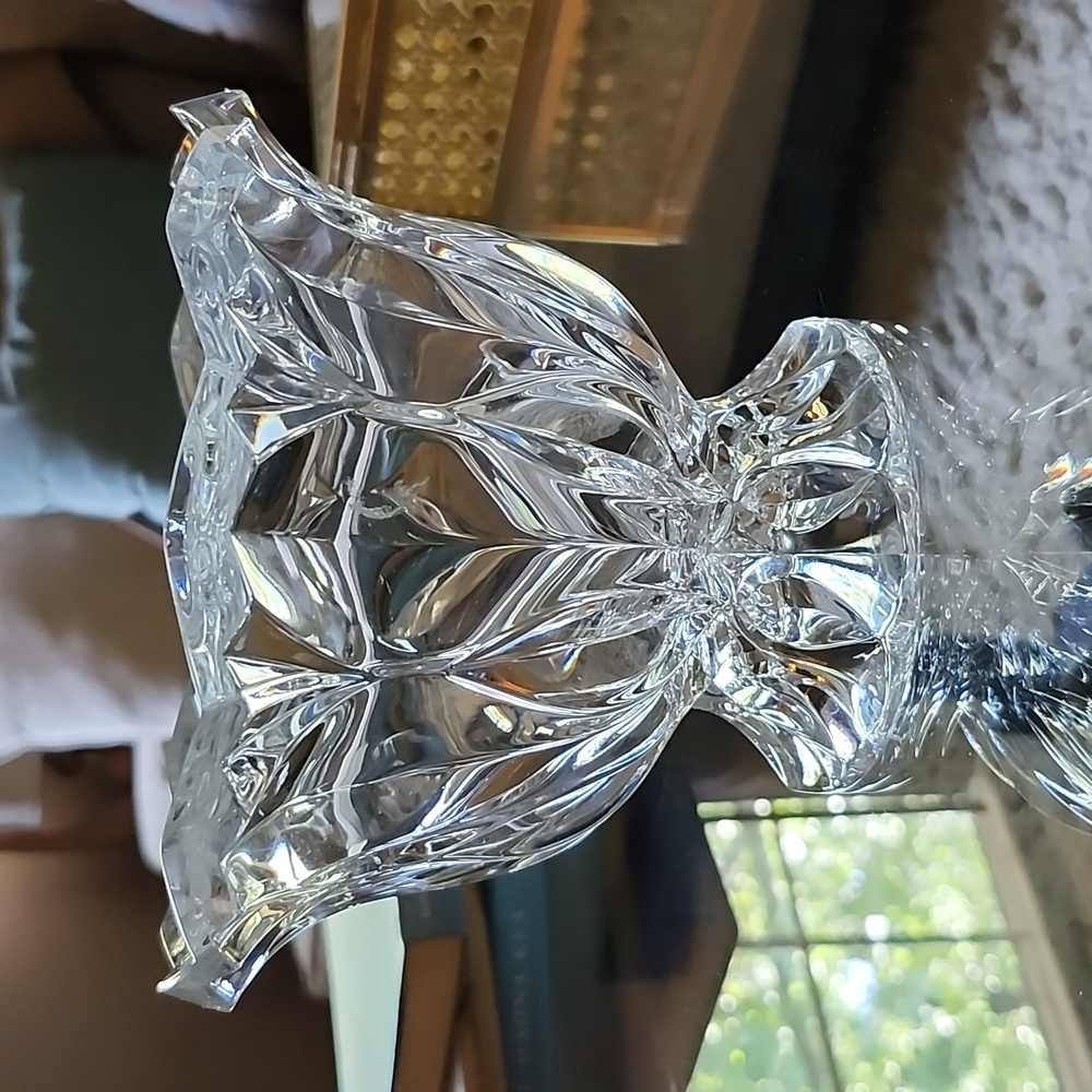 J G DURAND CRYSTAL CALLIOPE FOOTED BOWL